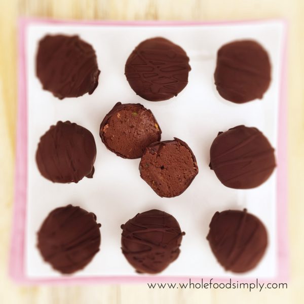 3 Ingredient Chocolate Truffles ~ Wholefood Simply