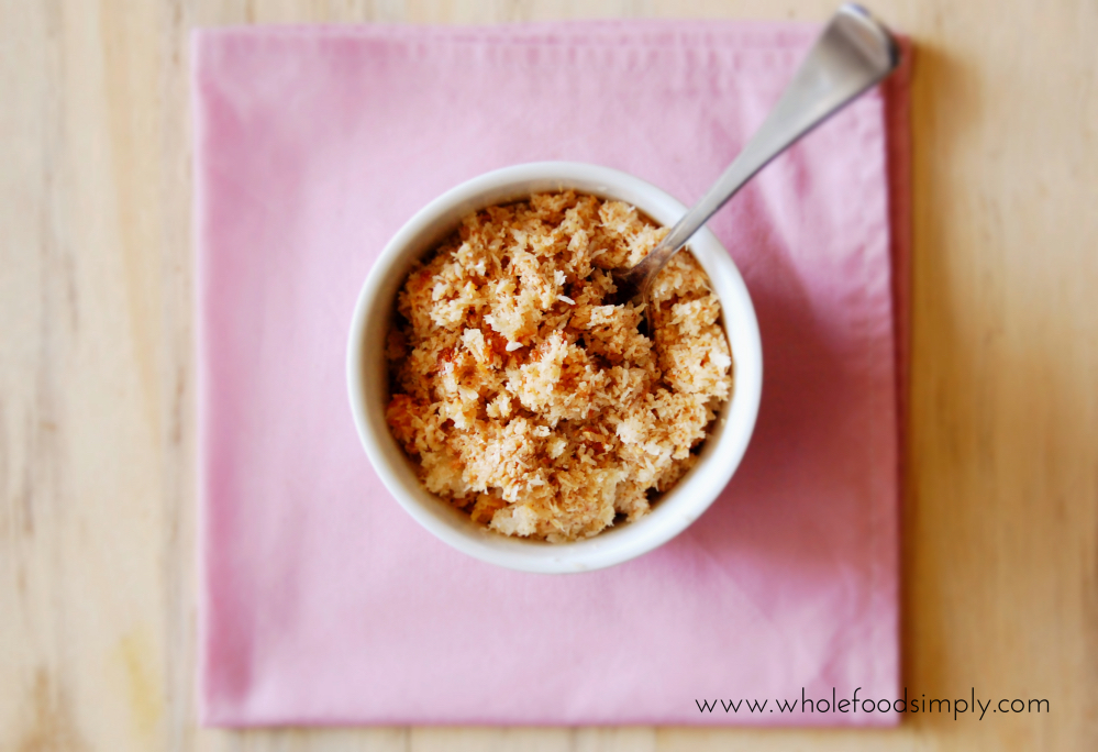 one minute coconut crumble