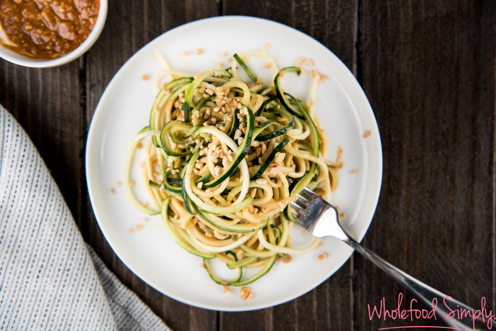 1 minute satay zoodles