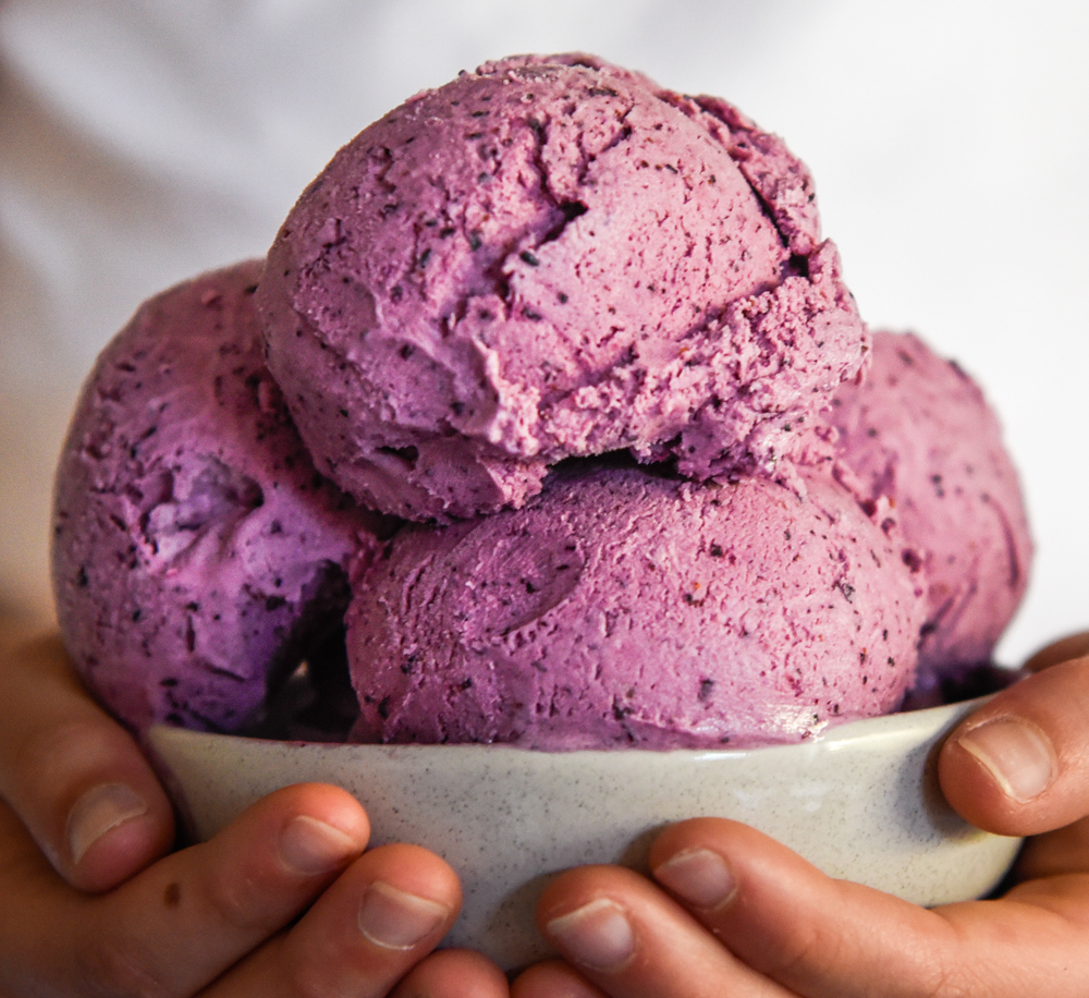 Healthy Quick And Easy Blueberry Cheesecake Ice Cream