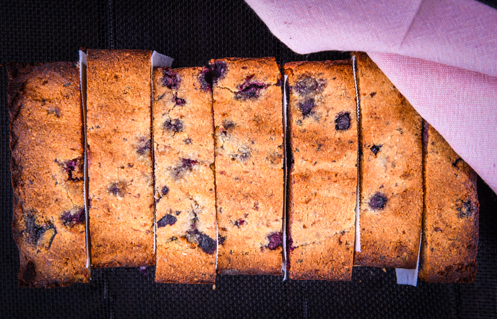 five ingredient blueberry and banana bread